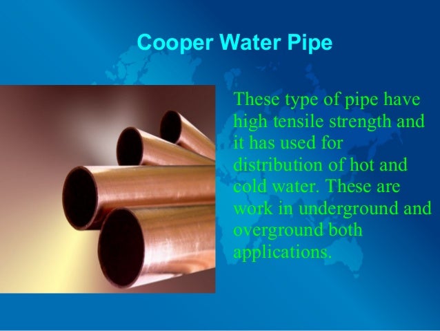 Water pipes: varieties and applications Water pipes: varieties and applications